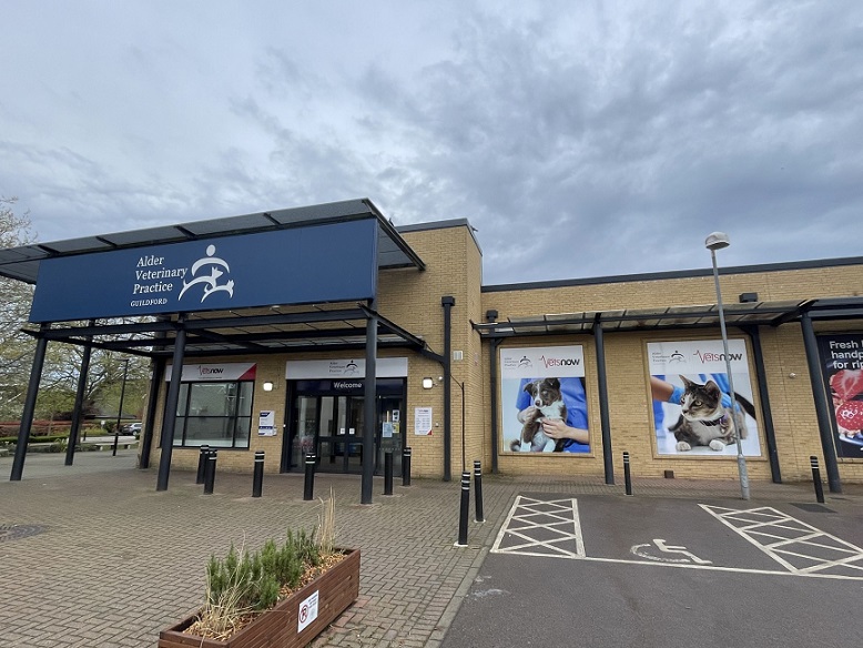 Exterior view of Vets Now Guildford host practice Exterior view of Vets Now Guildford host practice