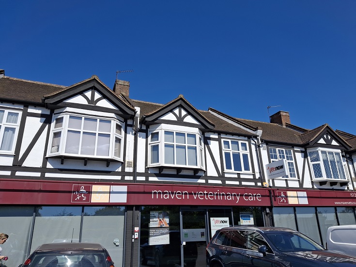 Exterior view of Vets Now Sutton host practice