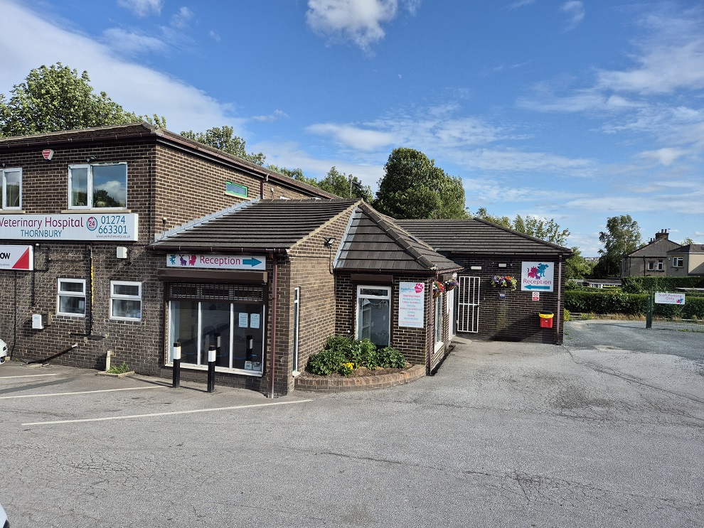 Exterior view of the Vets Now Bradford partner clinic