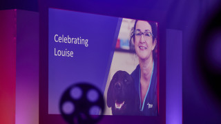 Image showing the stage at the Vets Now congress during the presentation of the Louise O'Dwyer bursary