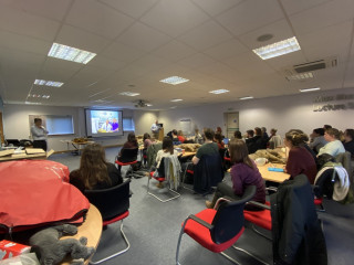 Image of Vets Now clinicians doing CPR training for article on RECOVER training